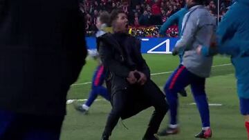 Simeone, de su gesto a la grada: "Tenemos muchos huevos"