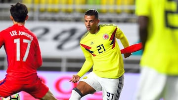 Edwin Cardona en el partido de la Selección Colombia ante Corea del Sur en amistoso llevado a cabo en noviembre de 2017