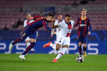 Volv¨ªa la Champions tras dos meses de par¨®n y los octavos de final nos regalaron una de esas actuaciones individuales que quedan para la historia. El 17 de febrero un PSG sin Neymar visitaba el Camp Nou y al conjunto parisino no le hizo falta el brasile?o para dejar sentenciada la eliminatoria. Mbapp¨¦ dio una exhibici¨®n de potencia, liderazgo y talento que evidenci¨® con un hat-trick y una im¨¢gen de Piqu¨¦ intentando agarrarle que enseguida se convirti¨® en uno de los memes deportivos del a?o.