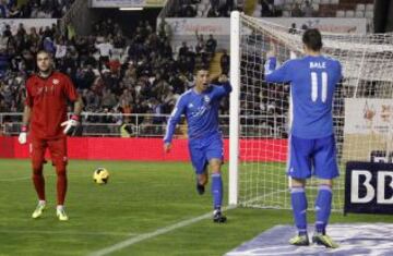 Cristiano Ronaldo celebra el 0-3 a pase de Bale.