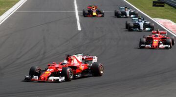 Sebastian Vettel en el circuito de Hungaroring.