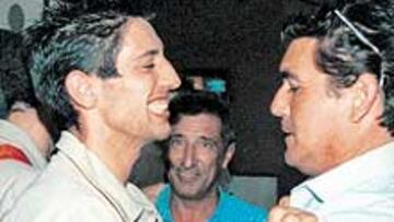 Reina (izda.) con Alcaide.