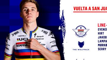 Alineación del Soudal Quick-Step para la Vuelta a San Juan con Remco Evenepoel como líder.