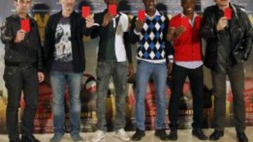 D’Ursi (productor), Alcantud (director), Samake, Diallo, Diakité y Carlos Bardem.