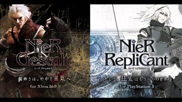 NieR Gestalt y NieR Replicant, con sus respectivos protagonistas.