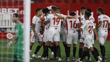 Celebración sevillista.