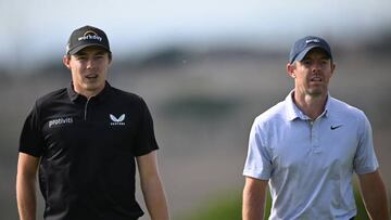 Matt Fitzpatrick y Rory McIlroy, en Italia.
