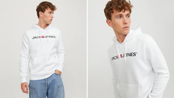 Sudadera con capucha y logotipo de Jack & Jones para hombre