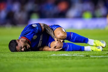  Gabriel Fernandez of Cruz Azul  during the 6th round match between Cruz Azul and Atletico de San Luis as part of the Torneo Clausura 2024 Liga BBVA MX at Ciudad de los Deportes Stadium on February 10, 2024 in Mexico City, Mexico.