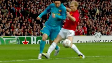 El penalti no pitado a Messi ante el United que pudo cambiar la historia: Scholes lo reconoció