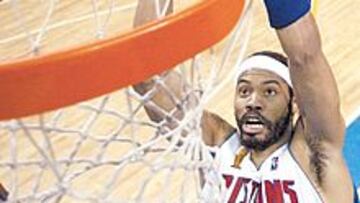 <b>EL JOKER ES RASHEED. </b>Rasheed Wallace machaca dos de los 26 puntos con los que sepultó el mejor partido de los Lakers. LA (Los Angeles) vuelve a casa y tráete a Jack, proclama un fan de los Pistons, disfrazado de eseJoker, Jack Nicholson, al que se le ha helado la risa. En el Palace de Auburn Hills, el Joker es Rasheed.