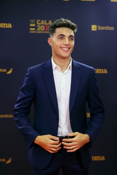 El piragüista Diego Domínguez a su llegada a la Gala del Comité Olímpico Español,.