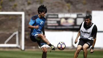 Gaku Shibasaki, en un entrenamiento.