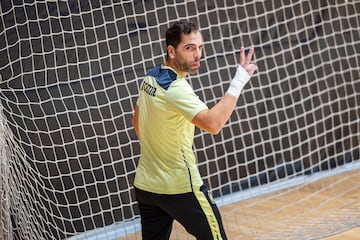 Jesús Herrero, en un entrenamiento con la Selección española.