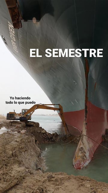 Los mejores memes del buque encallado en el Canal de Suez