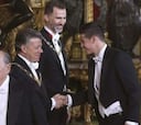 James, en la cena de gala para el presidente de Colombia