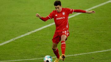 (FILES) In this file photo taken on December 05, 2020 Bayern Munich&#039;s German midfielder Jamal Musiala plays the ball during the German first division Bundesliga football match FC Bayern Munich v RB Leipzig in Munich, southern Germany. - Last Friday, 