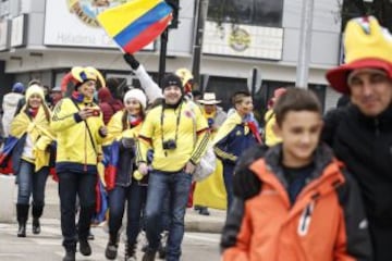 El aforo del estadio Germán Becker en Temuco será lleno en su mayoría por hinchas colombianos.