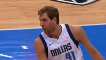 Vean la canasta que entra en la historia: Doncic asiste a un legendario Nowiztki