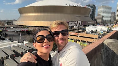 El exfutbolista viajó a Nueva Orleans junto a su esposa.