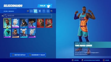 Fortnite: cómo conseguir el skin Tune Squad LeBron gratis