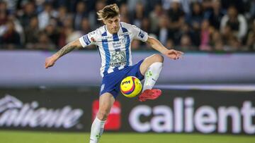 Foto de acción durante el partido Pachuca vs Monterrey, Correspondiente a la Jornada 13 del Torneo Clausura 2018 de la Liga BBVA Bancomer, en el Estadio Hidalgo, en la foto: Ángelo Sagal. 31/03/2018/MEXSPORT/Victor Leon.