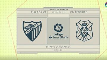Resumen y goles del Málaga vs. Tenerife de LaLiga SmartBank