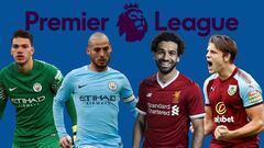 Ederson, Silva, Salah y Tarkowski.