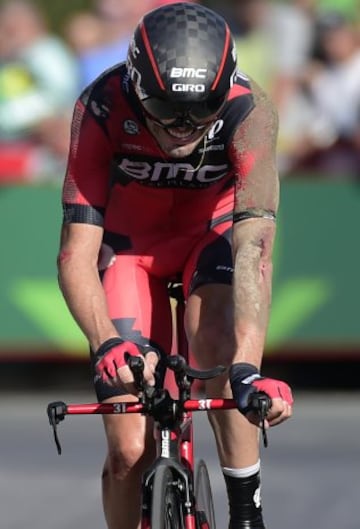 Samuel Sanchez durante la  etapa de la Vuelta disputada en la modalidad de contrarreloj individual ente Jávea y Calpe, de 37 kilómetros. 