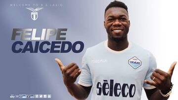 Caicedo, en su presentaci&oacute;n con el Lazio este verano. 