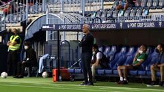 Sergio Pellicer, durante el M&aacute;laga - Mallorca.
 