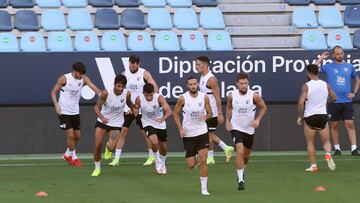 Entrenamiento del MÁLAGA.