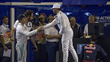 Rosberg y Hamilton en Abu Dhabi.