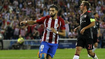 Carrasco, tras marcar el 1-0.