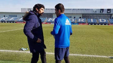 Vallejo visitó a la plantilla del Zaragoza en Valdebebas