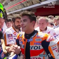 Rossi y Márquez se dan la mano y firman la paz en Montmeló