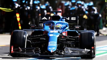 Fernando Alonso (Alpine A521). Portimao, Portugal. F1 2021. 