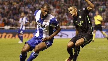 Ryan Babel, en una jugada del partido ante el Sporting.