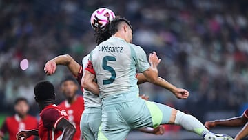 Johan Vasquez of Mexico during the game international friendly between Mexican National team (Mexico) and Canada at AT-T Stadium, on September 10, 2024, Arlington, Texas, United States.