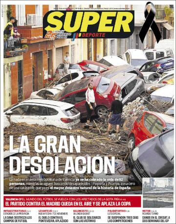 ¡°No camin¨¢is solos¡±: la prensa copa sus portadas con la cat¨¢strofe de la DANA