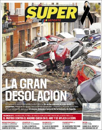 “No camináis solos”: la prensa copa sus portadas con la catástrofe de la DANA