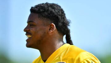 El linebacker novato impresiona a sus compañeros tras su primera práctica en el minicamp de Pittsburgh.