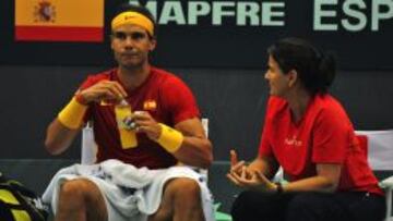 Rafa Nadal, con Conchita Mart&iacute;nez. 