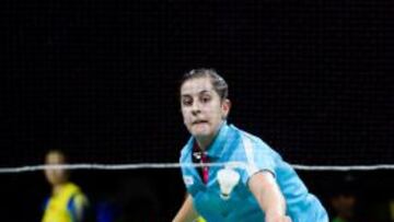 Formidable esfuerzo de Carolina Marín para cubrir toda la pista.