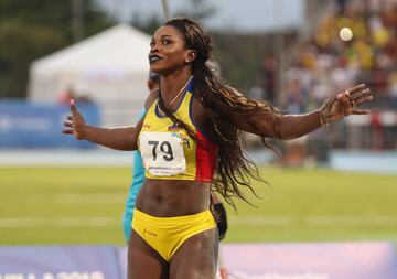 Caterine Ibargüen gana la medalla de oro en el salto triple de los Juegos Centroamericanos y del Caribe Barranquilla 2018. Urrutia fue medalla de plata