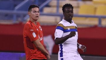 James Rodr&iacute;guez en un partido de la Liga de Qatar