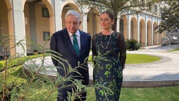 AMLO y Beatriz Gutiérrez Muller en el video en Palacio Nacional