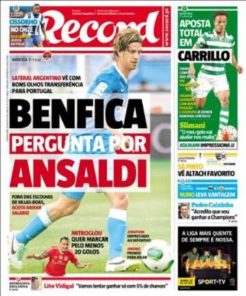 Portadas de la prensa deportiva