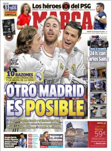 Portadas de la prensa deportiva