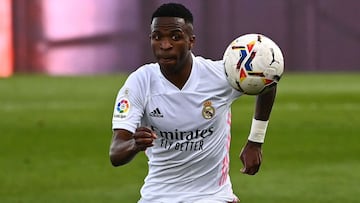 Vinicius, jugador brasile&ntilde;o del Real Madrid, en el partido contra el Valencia.